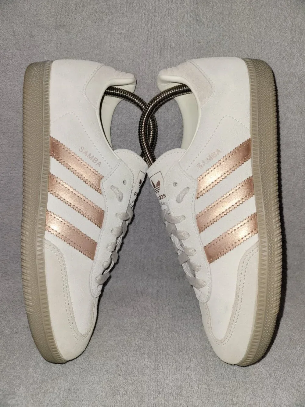 Adidas Samba OG Women's Size 9 Off White Copper Metallic Sneakers JQ2106 (#2216)